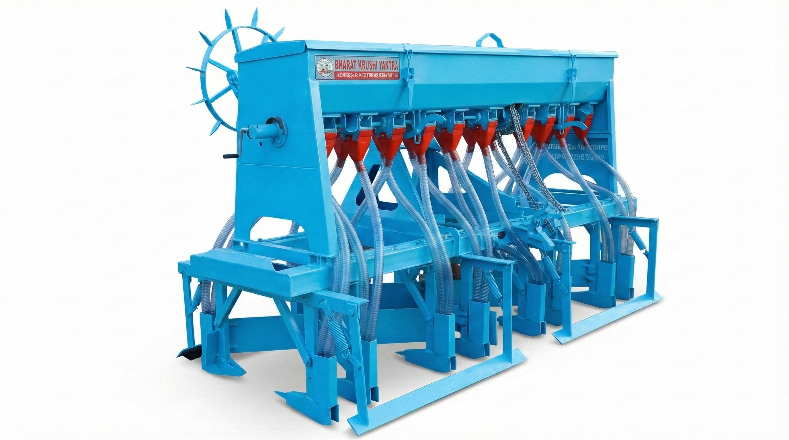 Seed Drill for precision sowing and uniform crop growth - Bharat Krushi Yantra seeding equipment